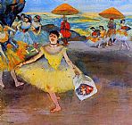 Edgar Degas Dancer with bouquet, curtseying painting